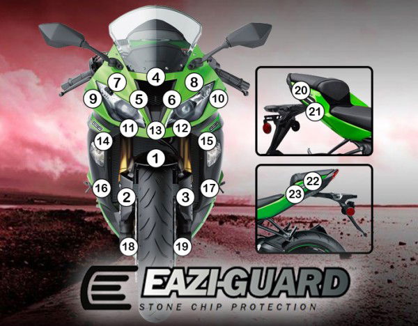 Pellicola protettiva kawasaki zx6r (636) 2013-2016