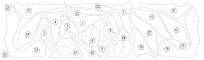 Zone coperte dalla pellicola protettiva sulla Triumph Tiger Sport 660