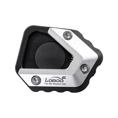 Piastra cavalletto LOBOO CJC613 in vista tre quarti, profilo basso lavorato CNC