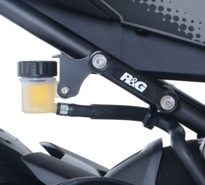 Placchette copri fori poggiapiedi posteriori (paio) c/supporto serbatoio, Yamaha MT-07, silver