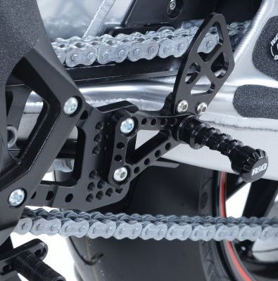 Poggiapiedi di ricambio pedane arretrate R&G, versione racing