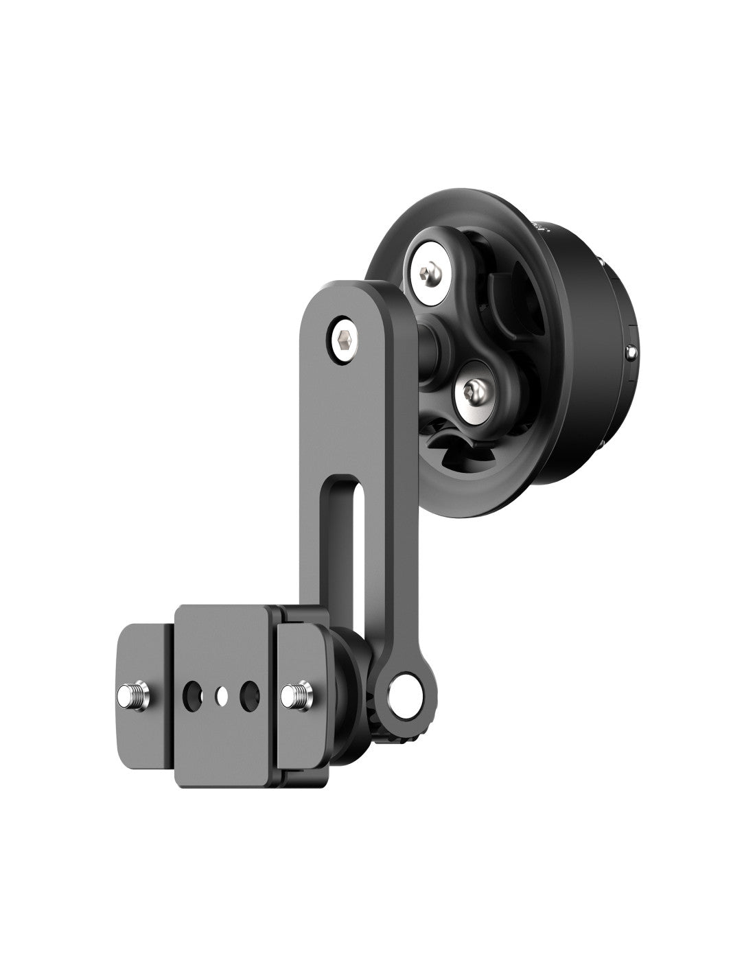 Porta cellulare moto da vaschetta freno Outplorer QM11 con inclinazione regolabile, vista posteriore dal lato opposto