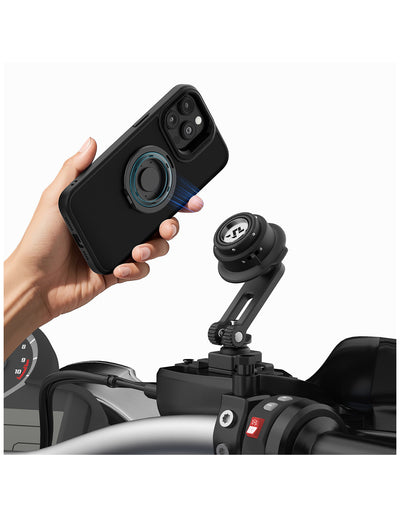 Porta cellulare moto da vaschetta freno Outplorer QM11 con inclinazione regolabile, aggancio del telefono sulla moto