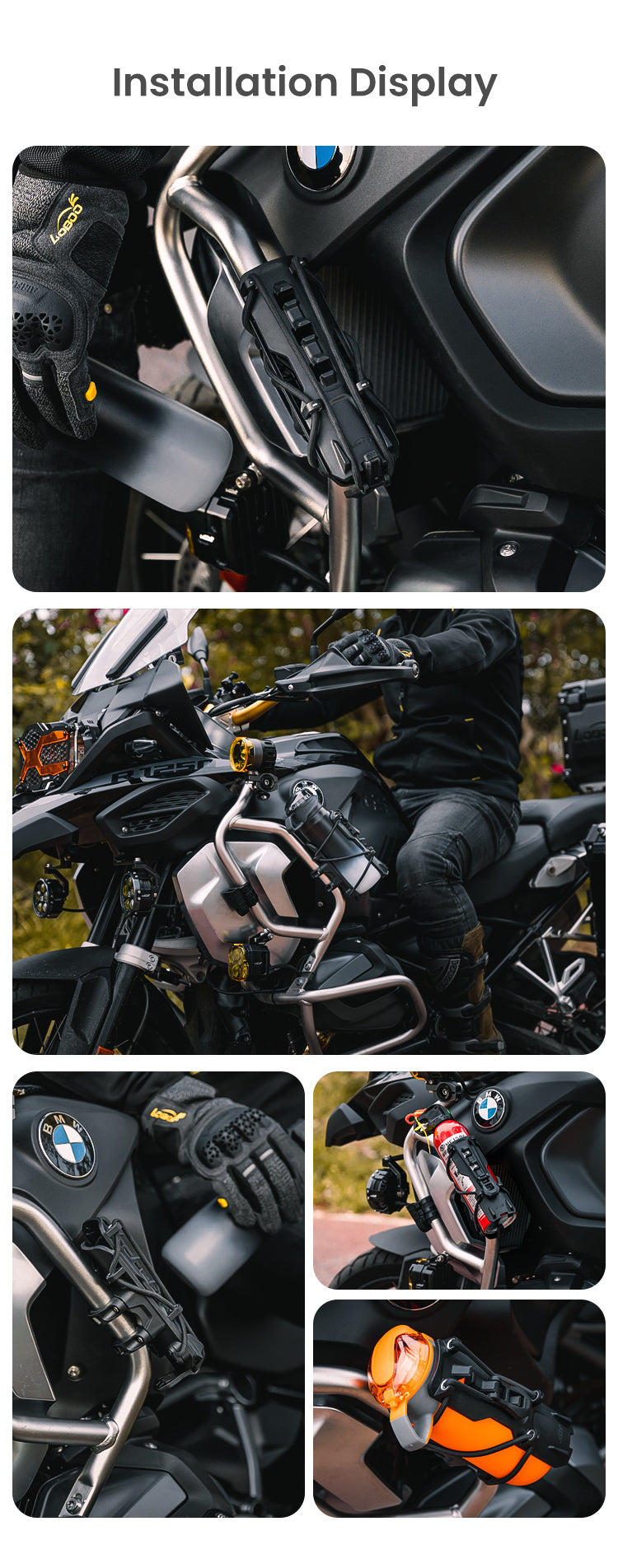 Montado en una maxi enduro BMW GS