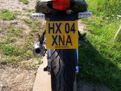 Portatarga Aprilia RS 125 '06- (per anni '10- utilizzabile solo con minifrecce)