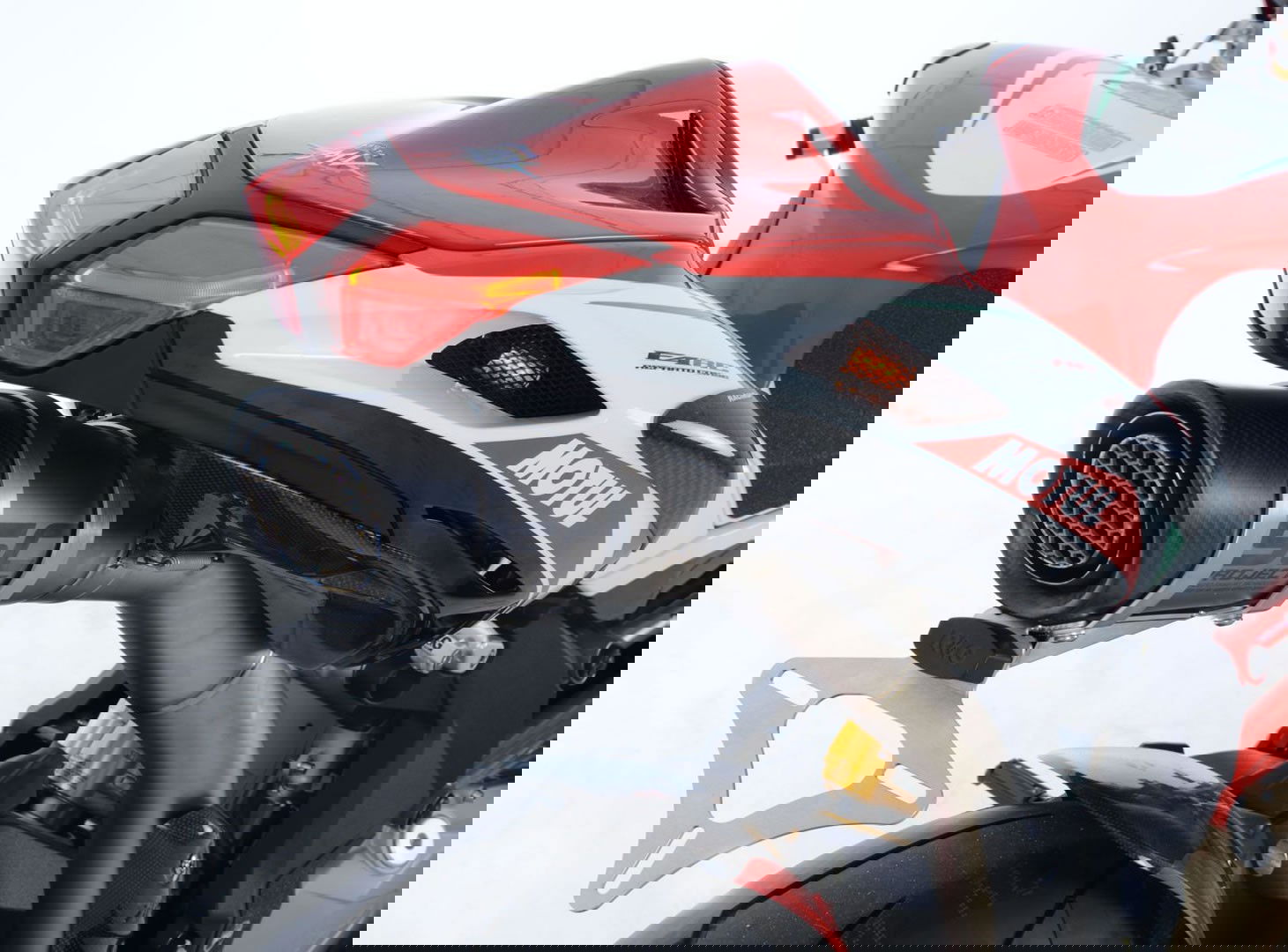 Portatarga MV Agusta F4 RC '17 con scarico SC Project - alluminio satinato