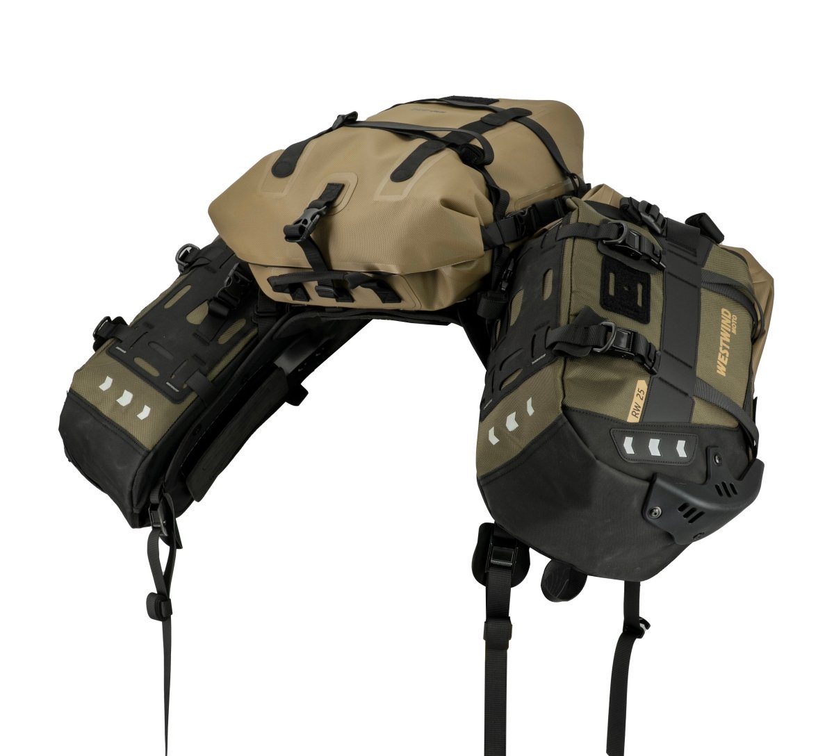 Ranger Wilds Enduro 80 - Sistema Completo Borse Rackless Moto Adventure (80L) - ENDURRAD