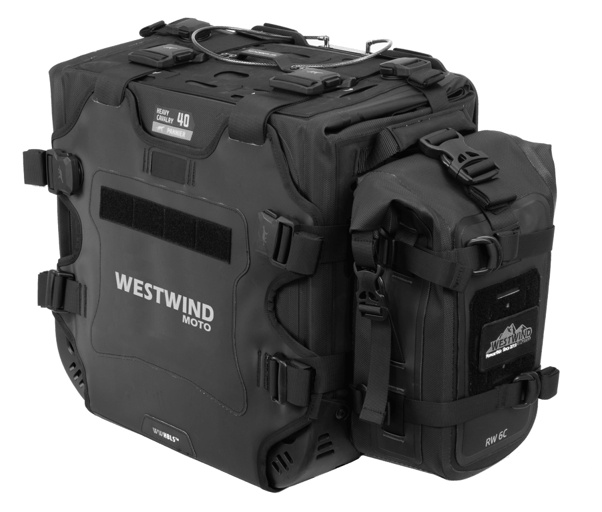 Set Valigie Laterali Moto Heavy Cavalry (33L/40L) - Soft Luggage Adventur - ENDURRAD