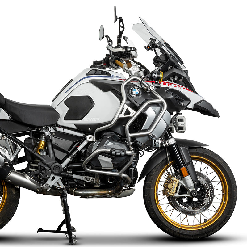 BMW GS equipaggiata con gli specchietti LOBOO RM01, vista laterale della moto
