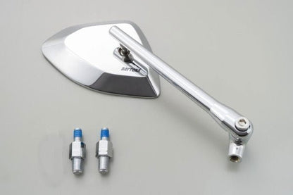 Specchietto alluminio CNC "D - MIRROR" cromato, | 87053 - r1826 - ENDURRAD