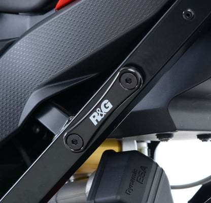 Staffa supporto scarico + piastra fori pedane posteriori, BMW S1000XR '15-'19