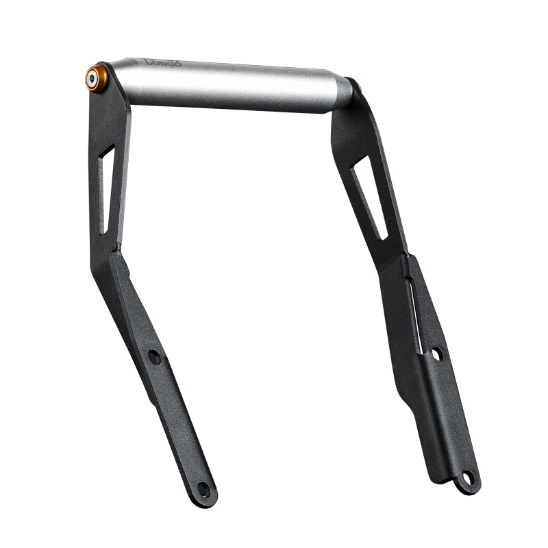 Supporto navigatore CFMOTO 800MT visto dall'alto, con le due staffe e la traversa