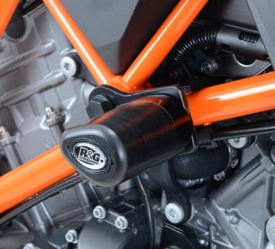 Tamponi / protezioni telaio tipo Aero - KTM 1290 Super Duke [R] '14-'19 (kit offset togliere prot.ginocchio)