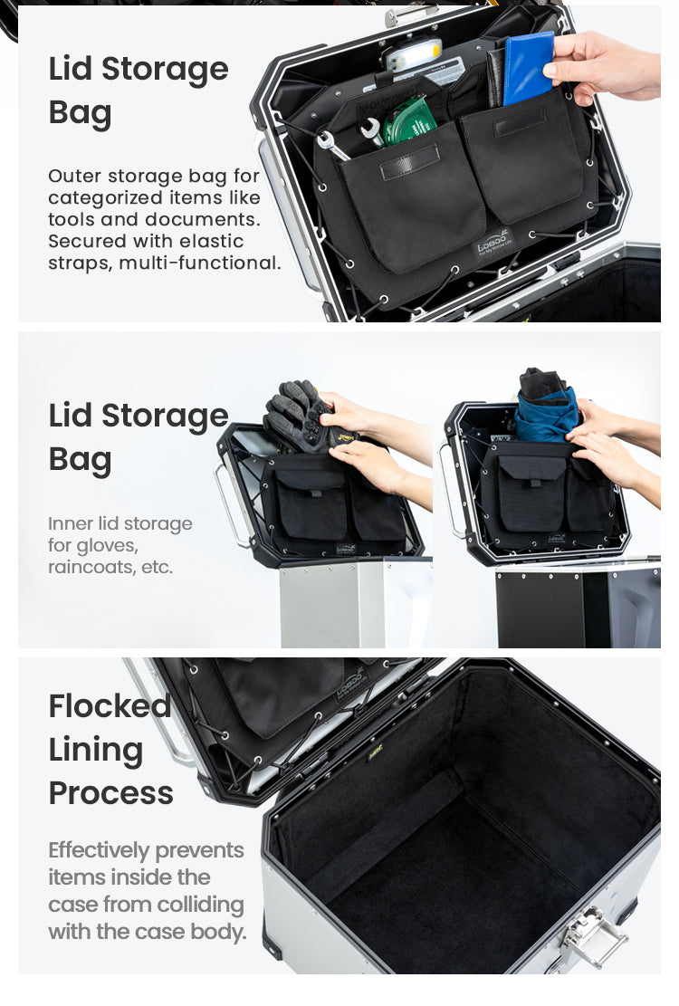 Bolsa exterior, bolsa interior y forro