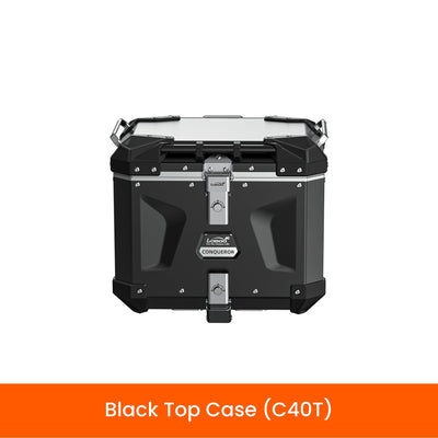 Bauletto posteriore LOBOO CONQUEROR C40T da 40 litri in alluminio nero