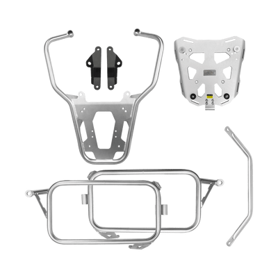 Kit completo tre valigie LOBOO per BMW R 1300 GS Adventure: telai JP151B e portapacchi PRO JP151WPRO