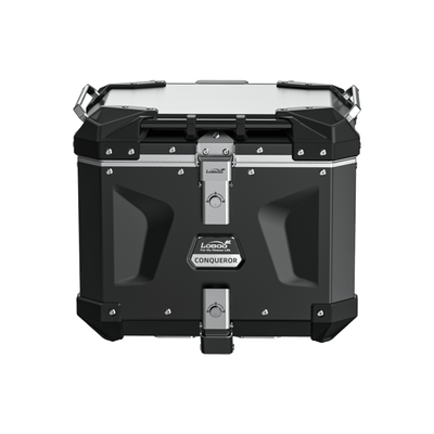 Bauletto posteriore LOBOO CONQUEROR C40T da 40 litri in alluminio nero per BMW R 1300 GS Adventure