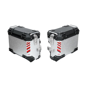 Kit de maletas de aluminio 35+30 L con soportes para BMW F 900 GS a partir de 2024 | 65 litros, cerradura con llave — PIKE TRACKER