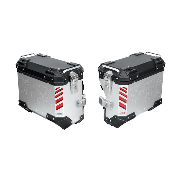 Kit de maletas de aluminio 35+30 L con soportes para BMW F 900 GS a partir de 2024 | 65 litros, cerradura con llave — PIKE TRACKER