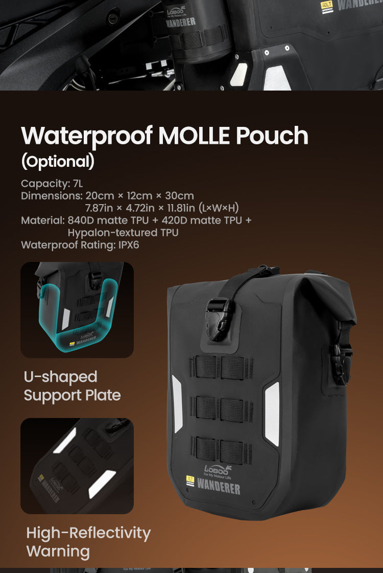 Bolsa MOLLE impermeable de 7 litros, opcional