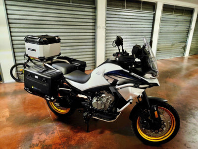 Valigie semirigide LOBOO Wanderer su CFMOTO 800MT Explore, vista d'insieme, foto inviata da un cliente