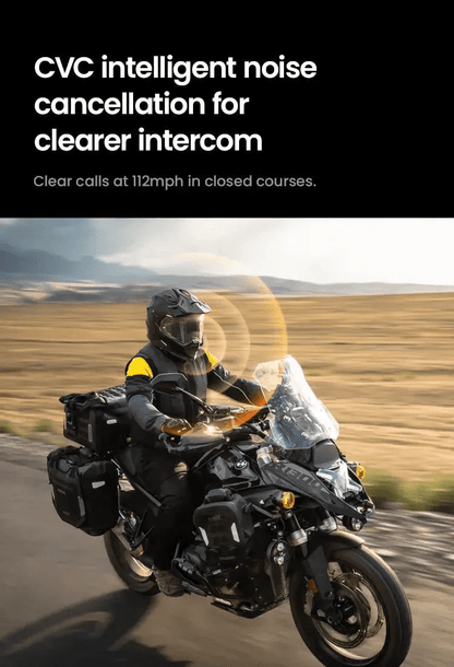 Manos libres para casco de moto LOBOO R1X – Bluetooth 5.3 - Endurrad.com