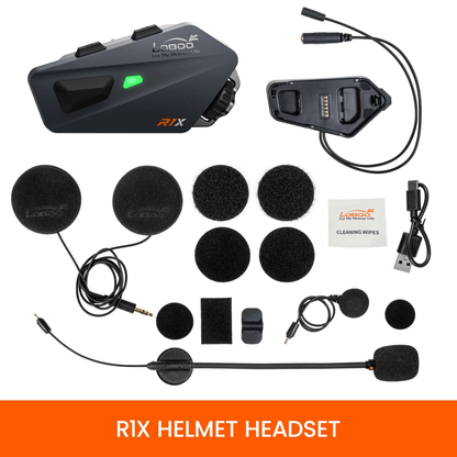 Manos libres para casco de moto LOBOO R1X – Bluetooth 5.3 - Endurrad.com